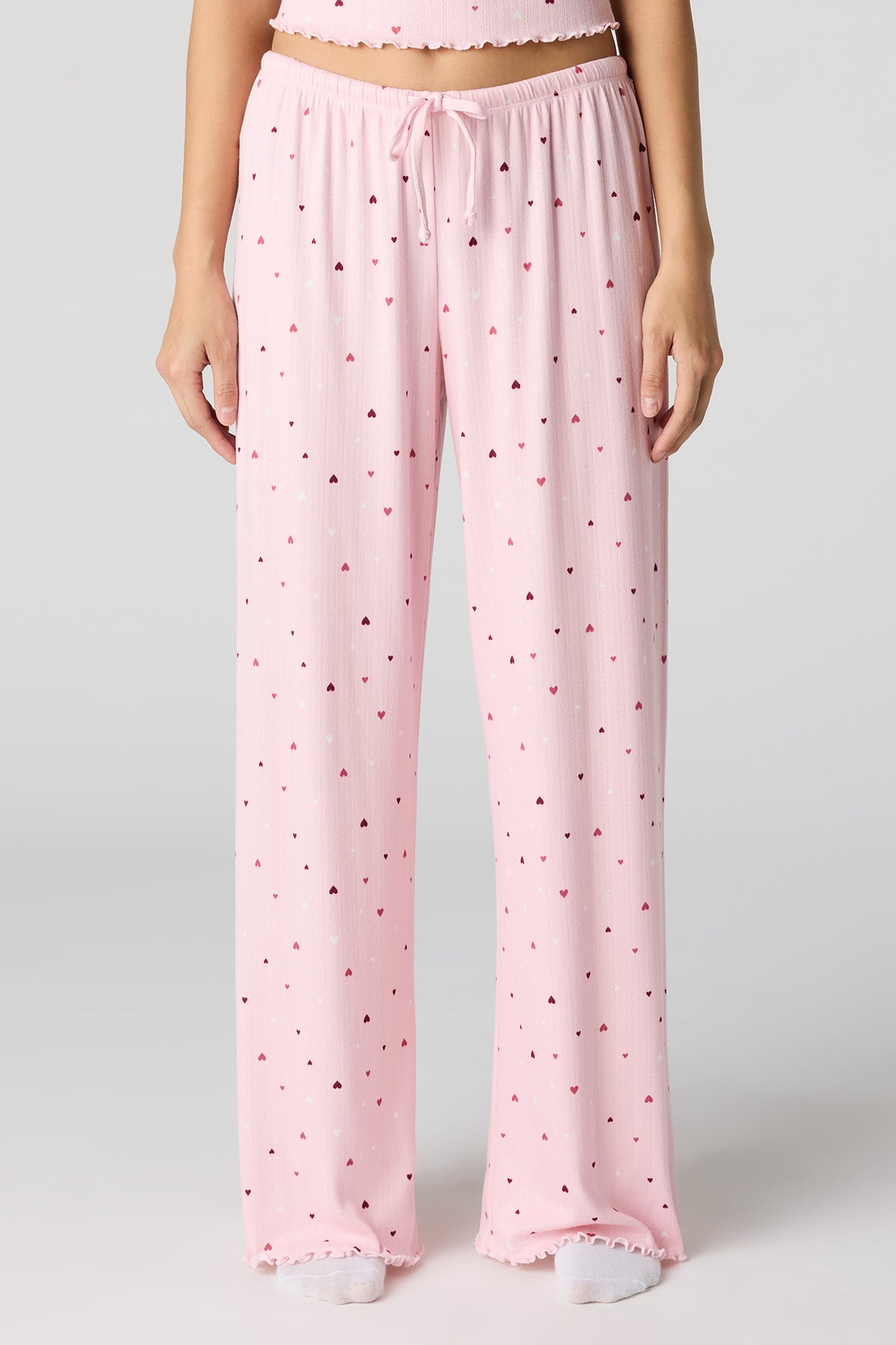 Alt View 3. Pointelle Tank & Pant Pajama Set - Pink