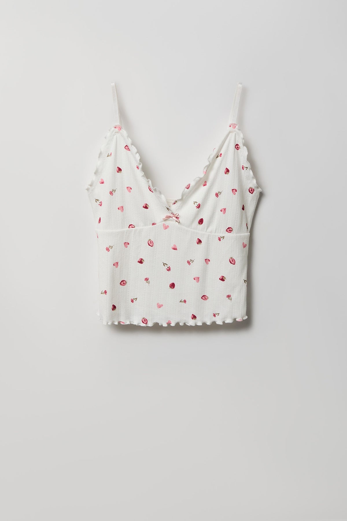 Alt View 5. Pointelle Tank & Short Pajama Set - Ivory