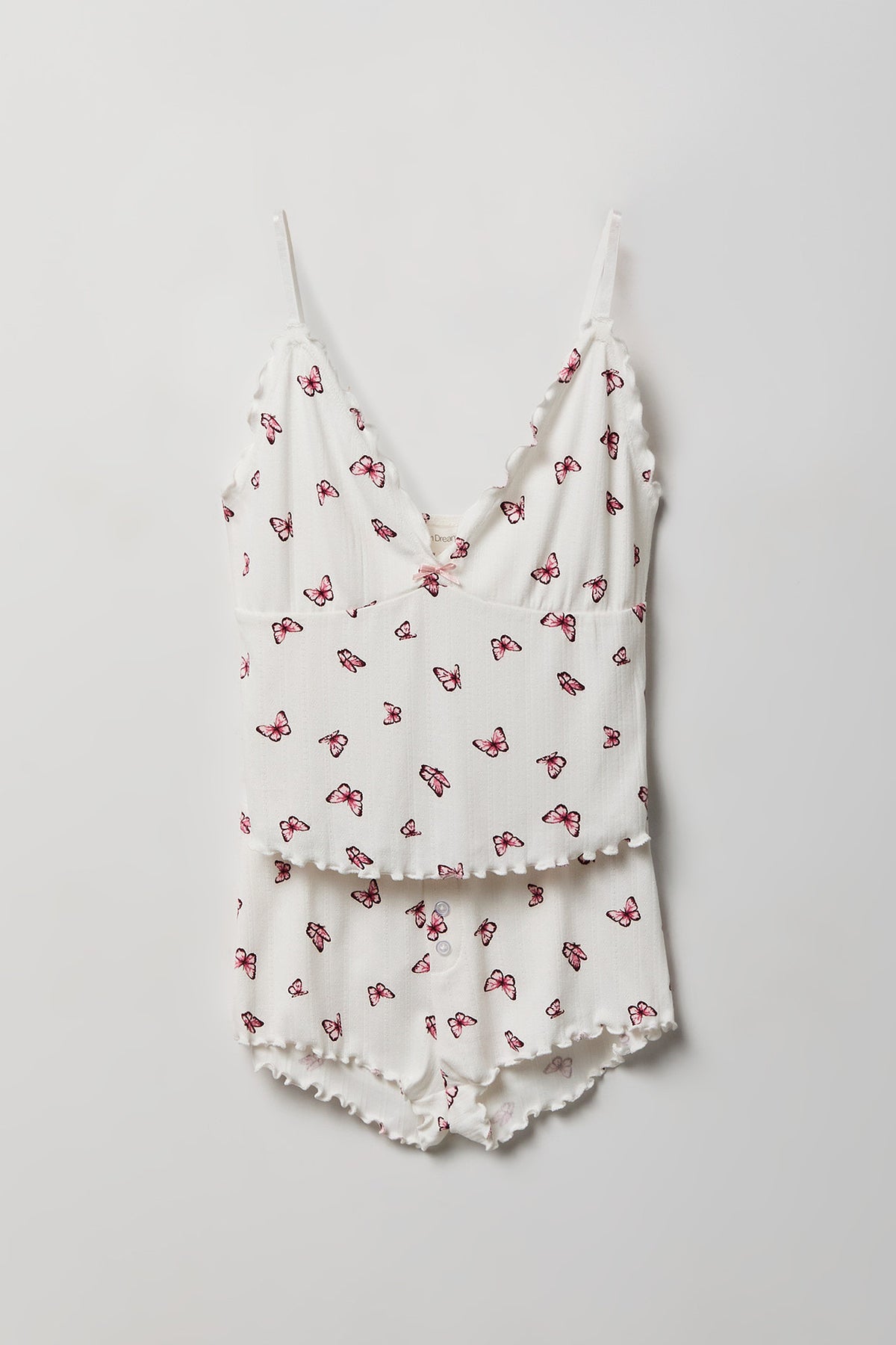 Alt View 4. Pointelle Tank & Short Pajama Set - Peach