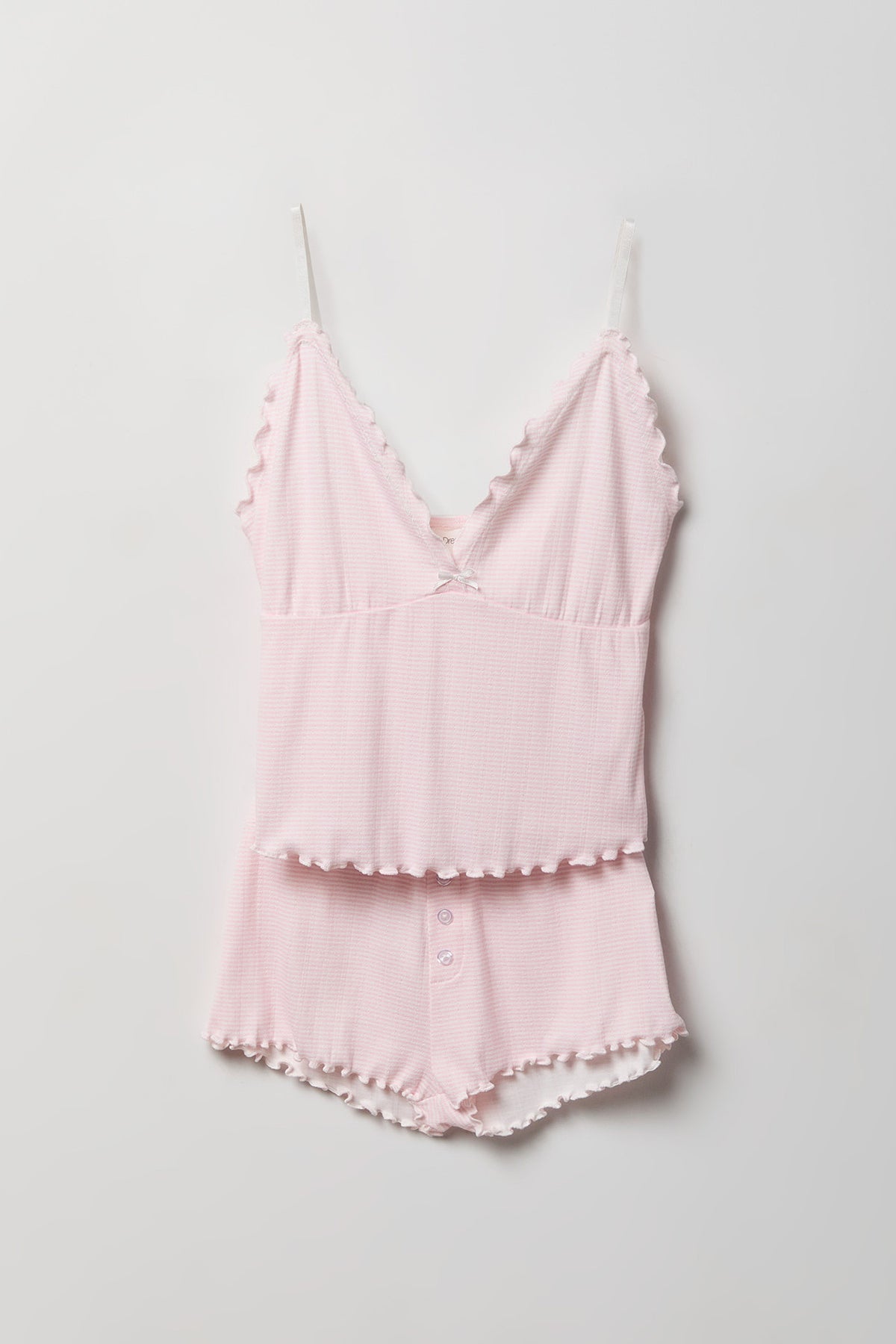 Alt View 4. Pointelle Tank & Short Pajama Set - Light Pink