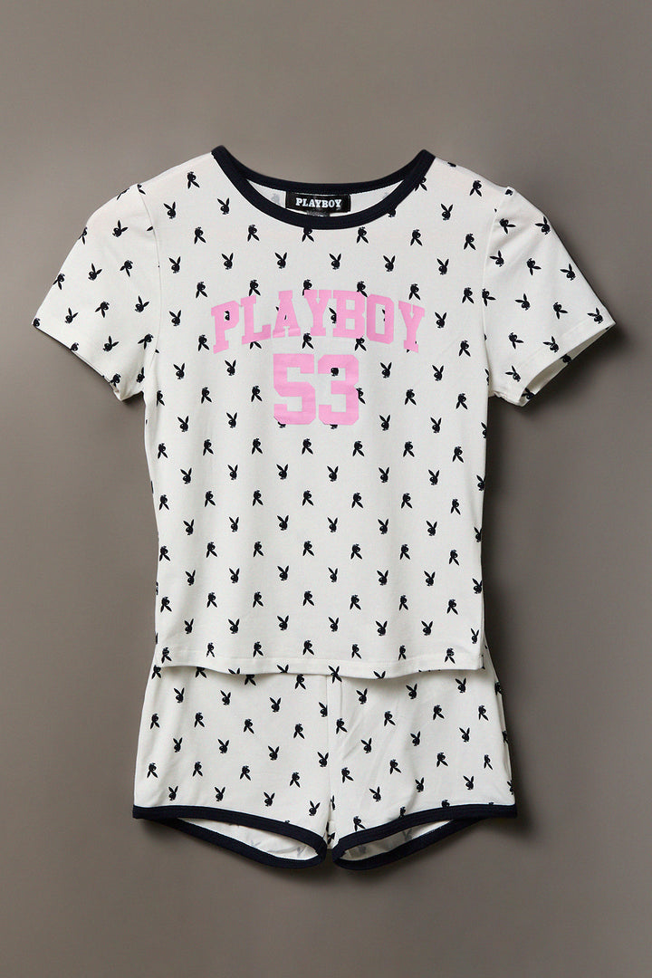 Playboy Graphic T-Shirt & Short Set