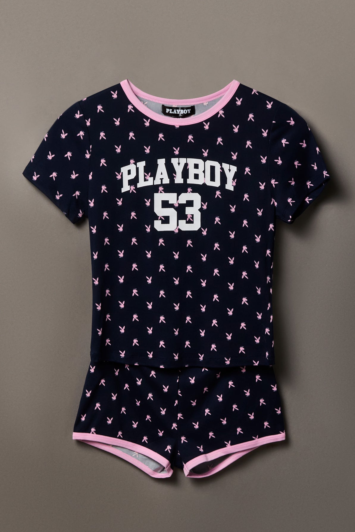 Alt View 4. Playboy Graphic T-Shirt & Short Set - Navy