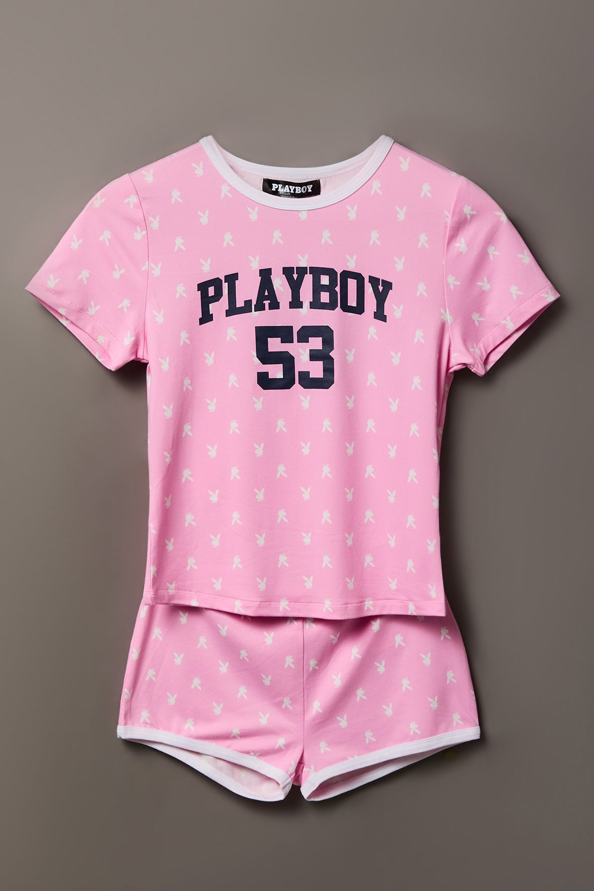 Alt View 4. Playboy Graphic T-Shirt & Short Set - Pink