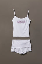 Playboy Rhinestone Tank & Foldover Short Set