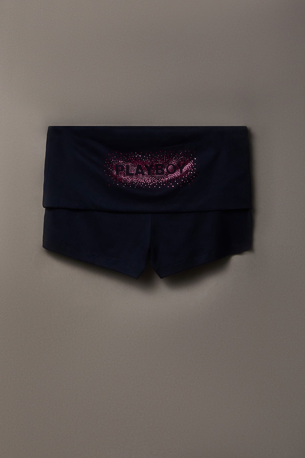 Alt View 5. Playboy Rhinestone Tank & Foldover Short Set - Navy