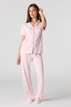 Button-Up Top & Pant Pajama Set