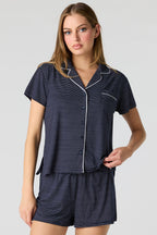 Button-Up Top & Short Pajama Set
