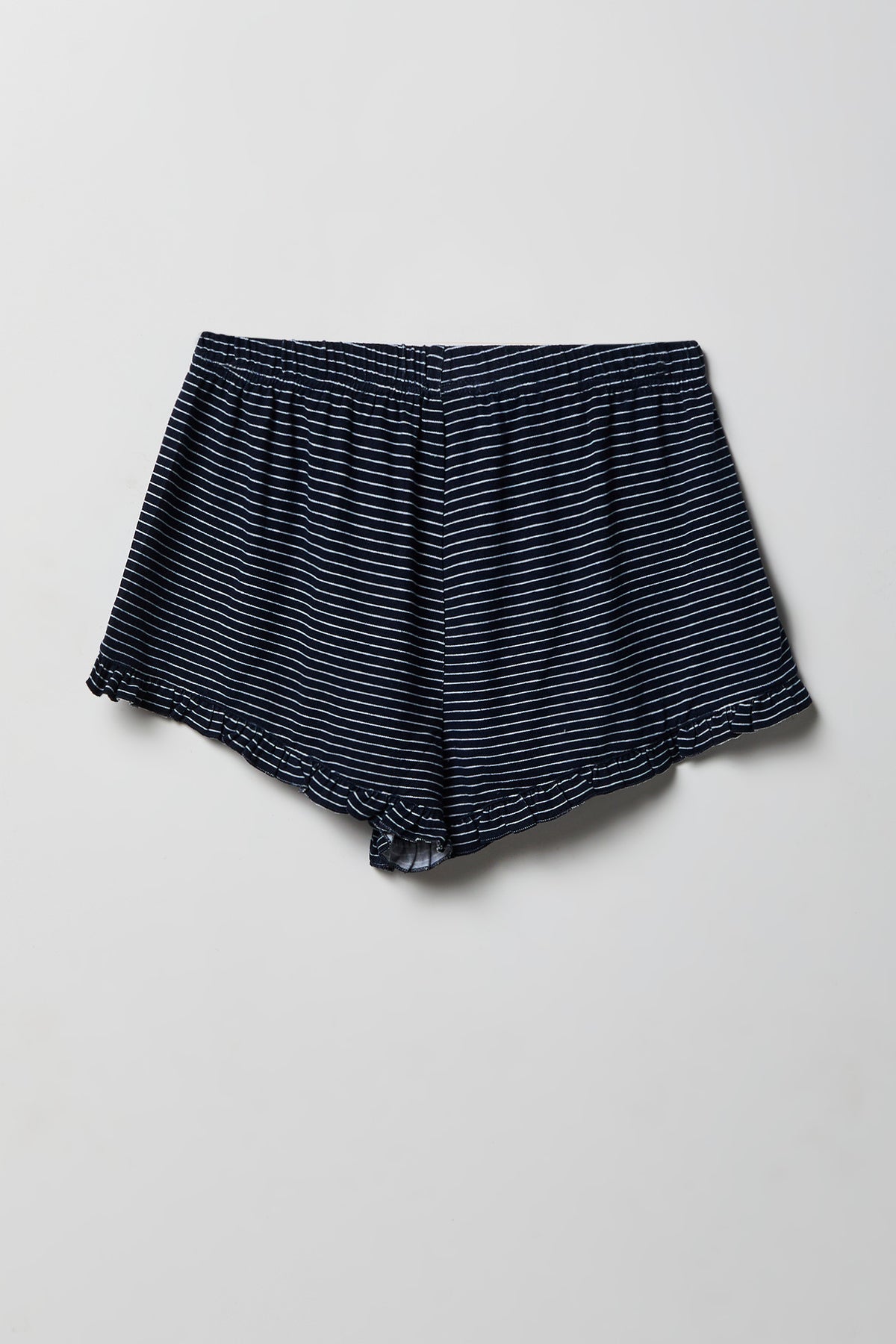 Alt View 5. Ruffle Button-Up Top & Short Pajama Set - Navy