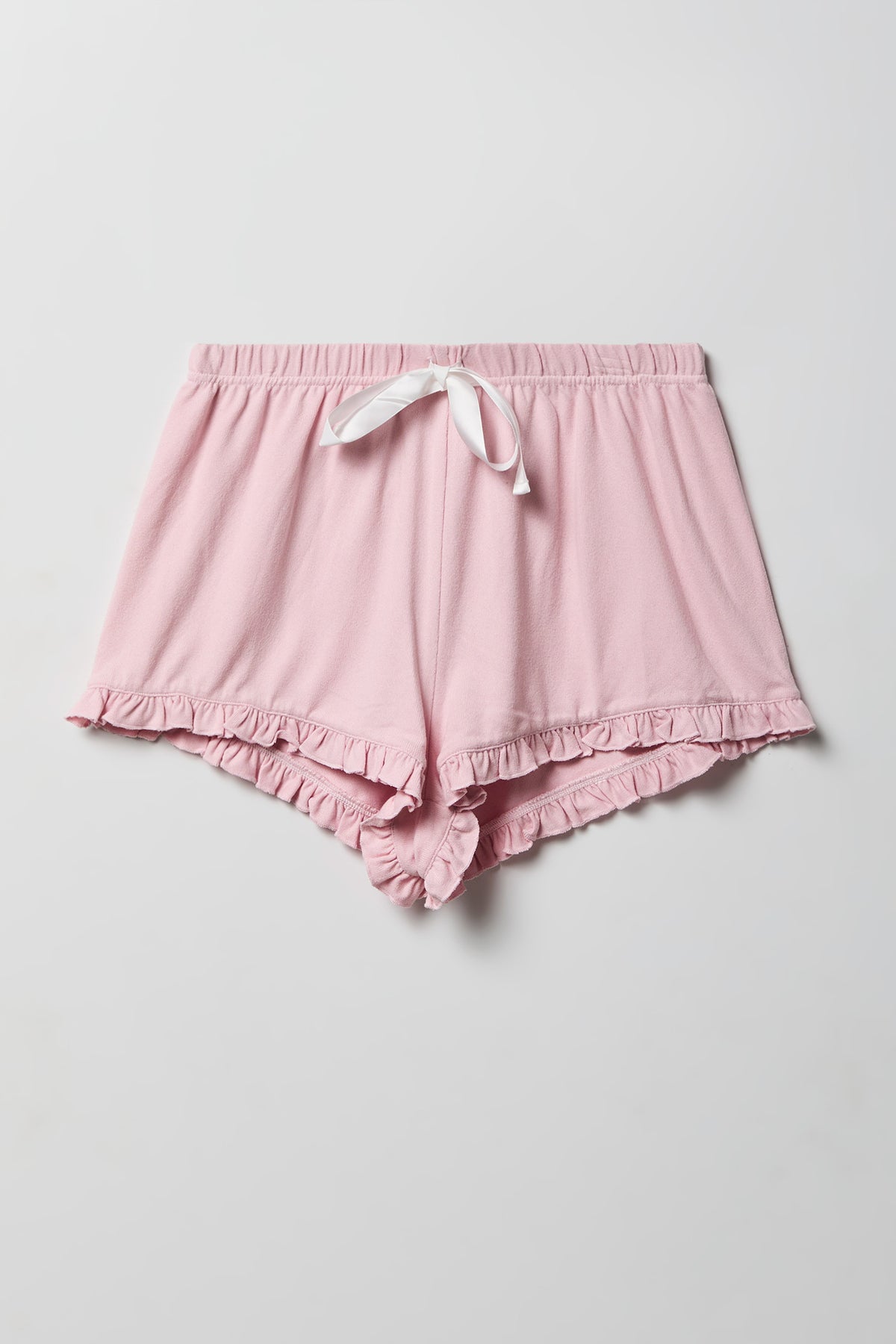 Alt View 4. Ruffle Button-Up Top & Short Pajama Set - Pink