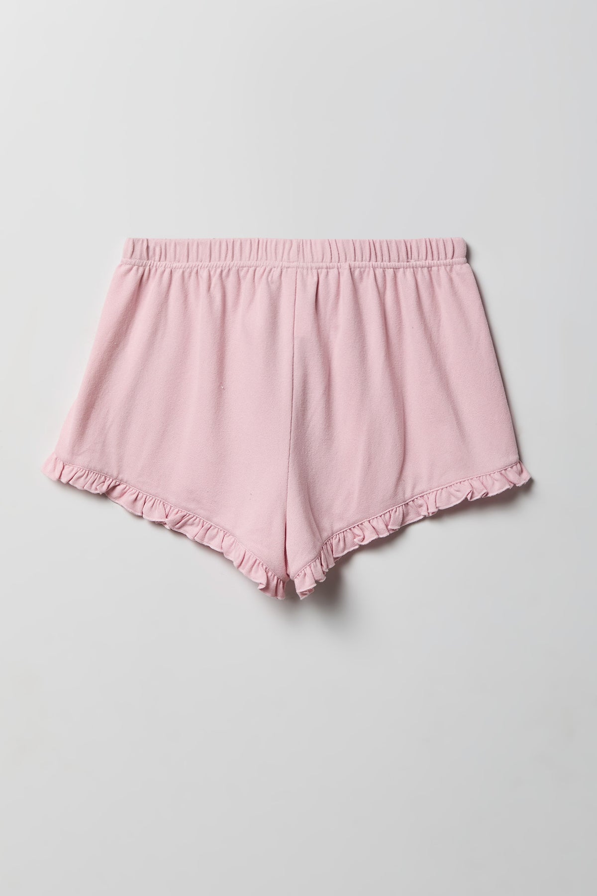Alt View 5. Ruffle Button-Up Top & Short Pajama Set - Pink