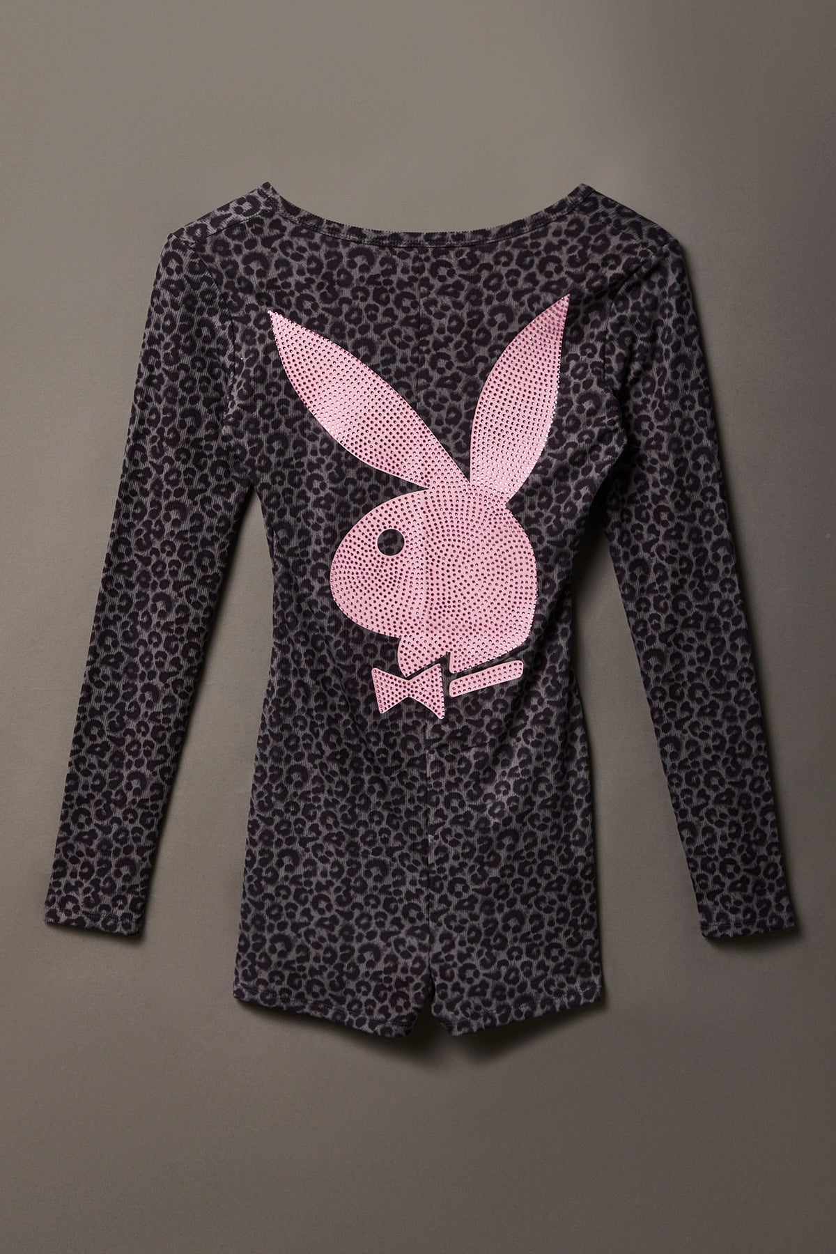 Alt View 2. Playboy Rhinestone Romper - Leopard