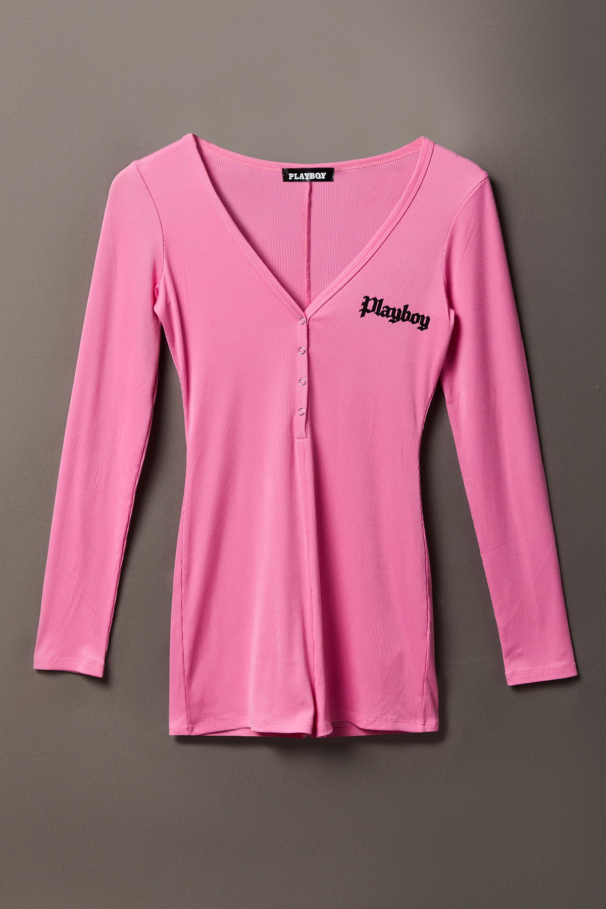 Playboy Rhinestone Romper - Pink