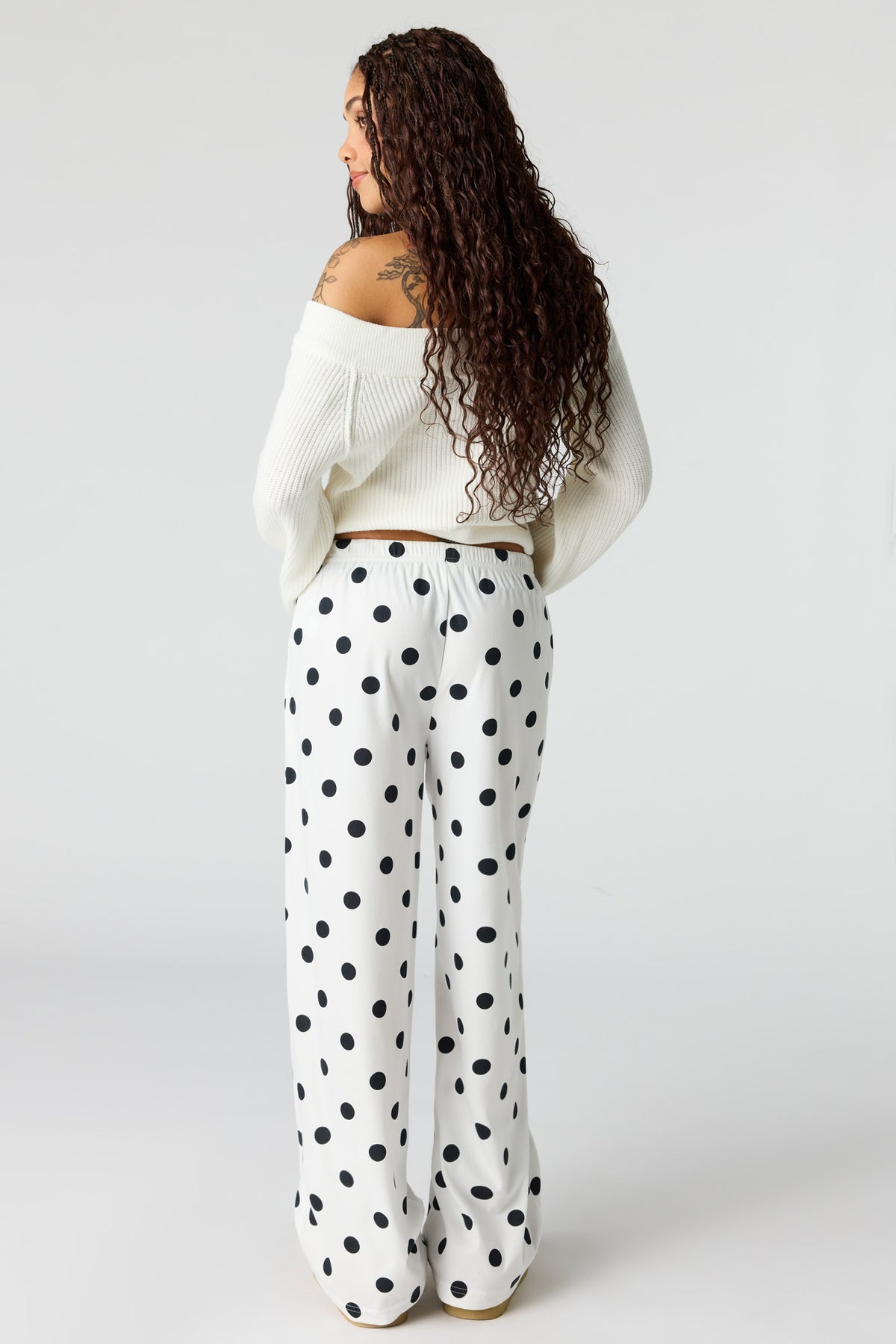 Alt View 3. Printed Pajama Pant - Ivory
