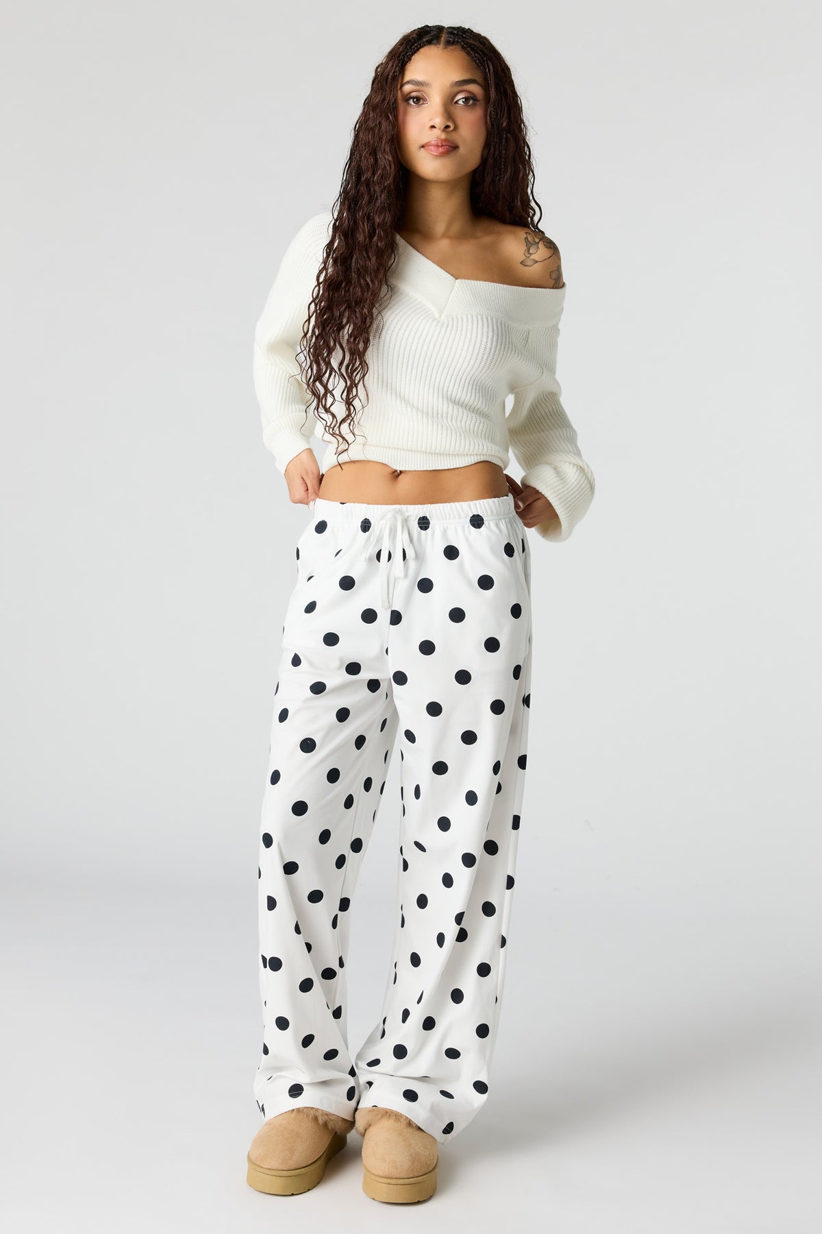 Printed Pajama Pant - Ivory