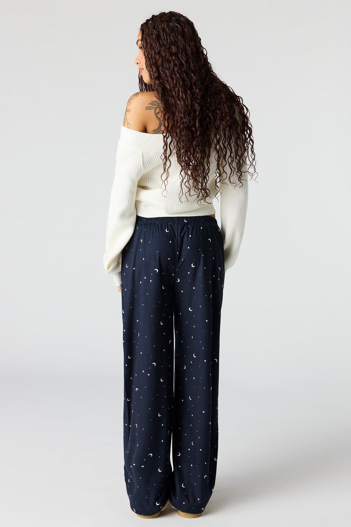 Alt View 3. Printed Pajama Pant - Navy