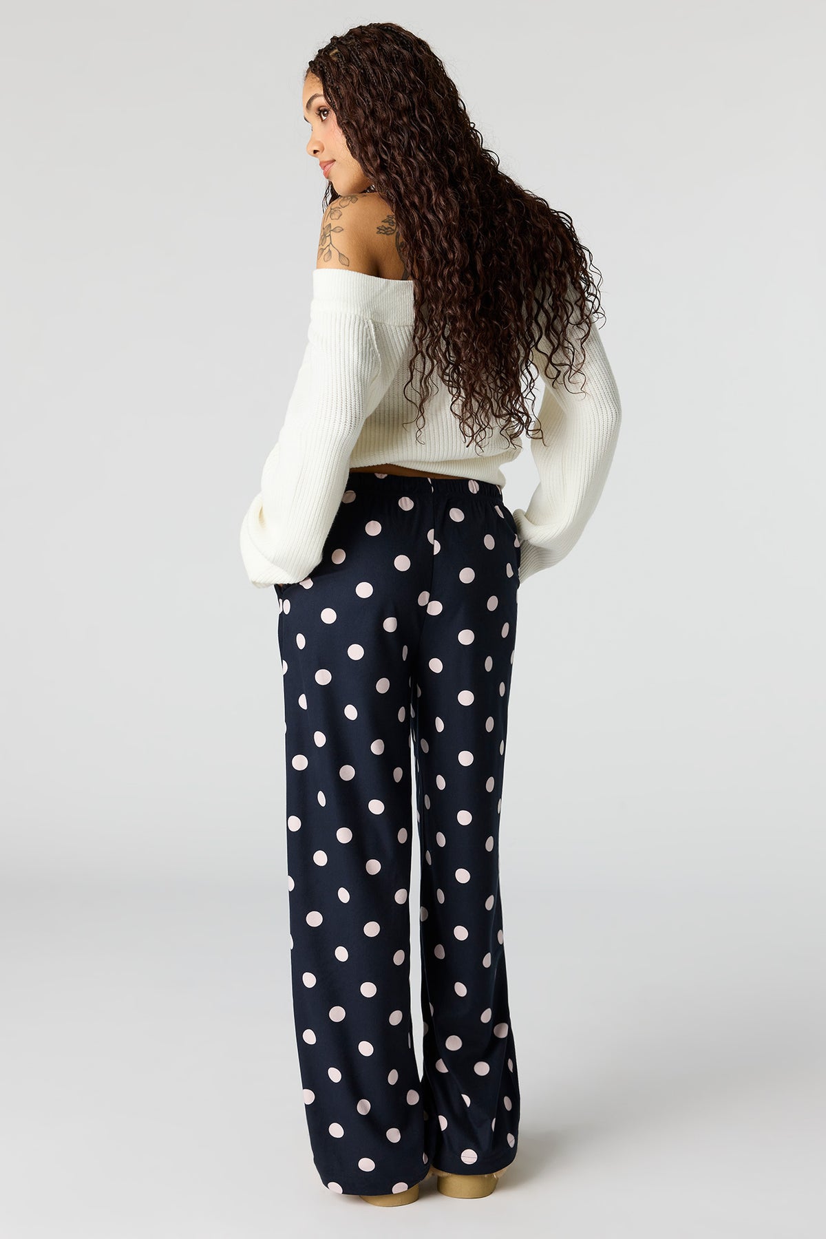 Alt View 3. Printed Pajama Pant - Dark Blue