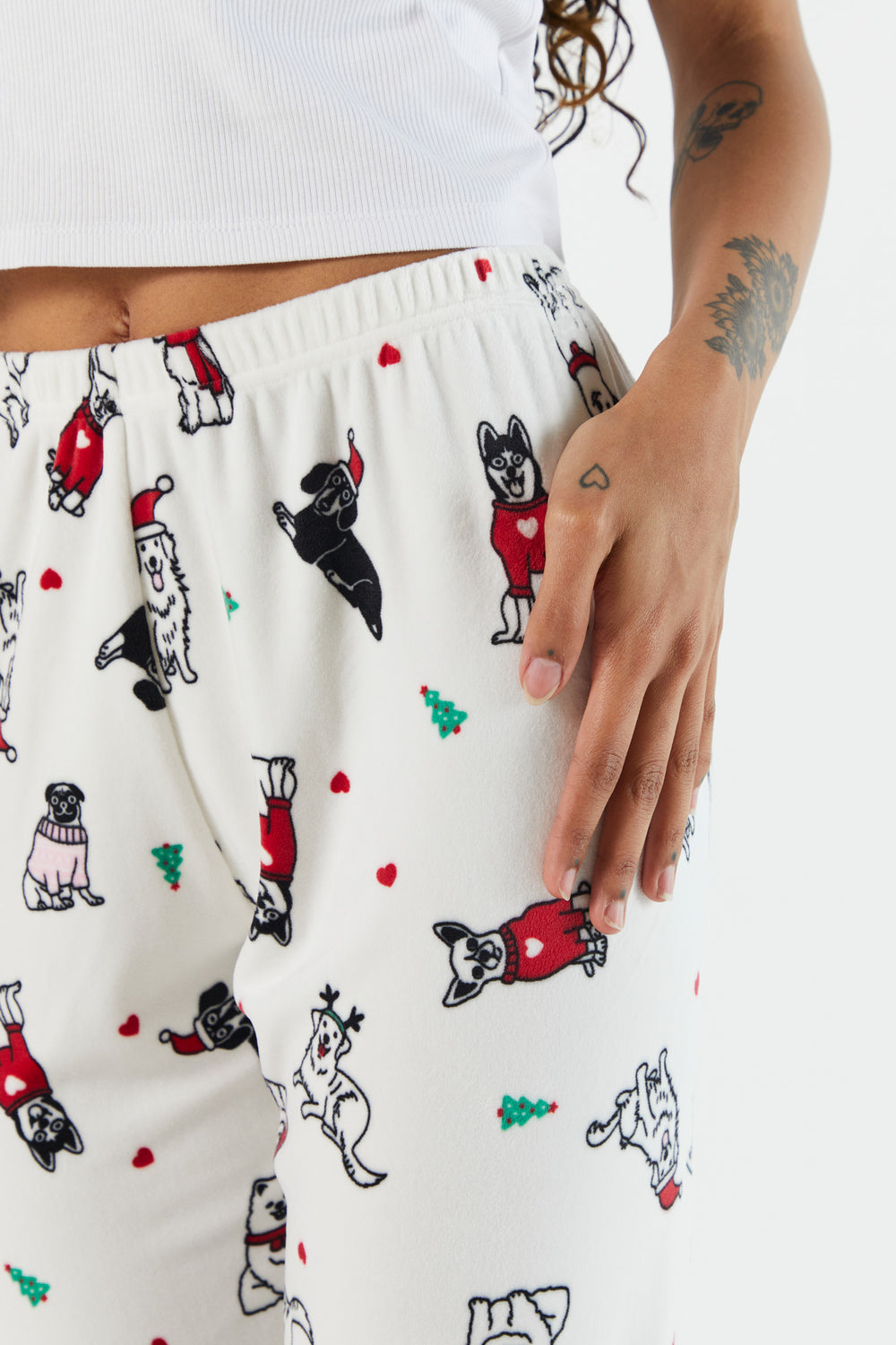 Christmas Dog Print Velour Pajama Jogger Christmas Dog Print Velour Pajama Jogger 4