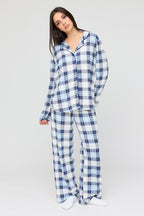 Button-Up Long Sleeve Top & Pant Pajama Set