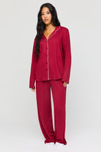 Button-Up Long Sleeve Top & Pant Pajama Set