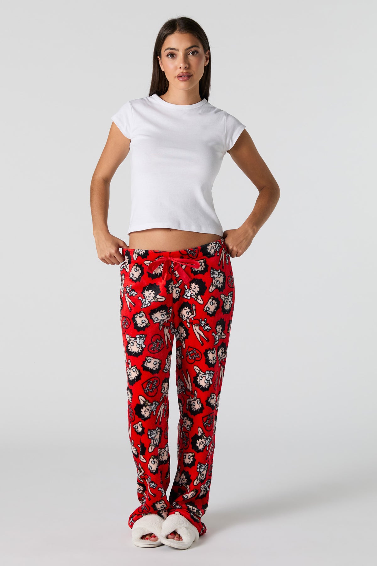 Betty Boop Printed Plush Pajama Pant