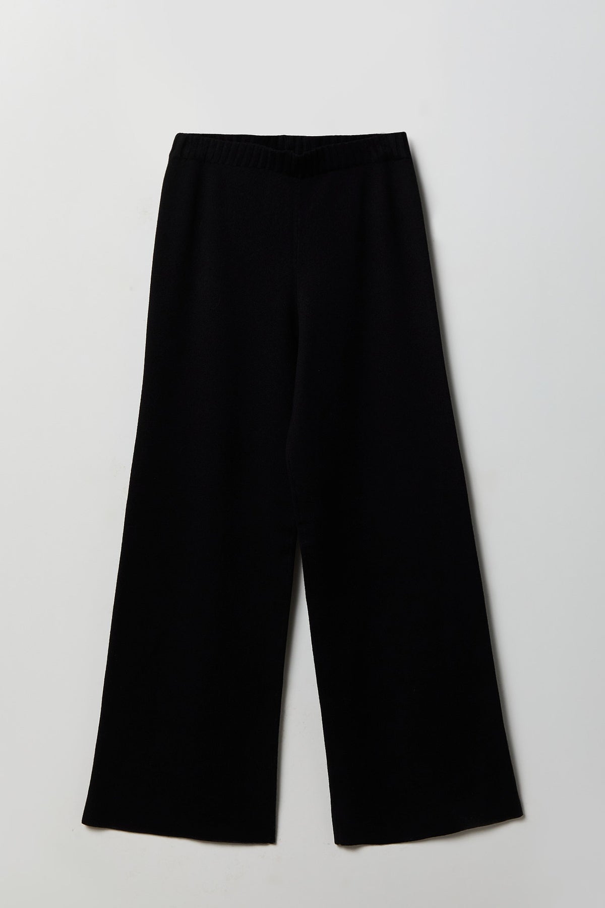 Knit Wide Leg Pant - Black