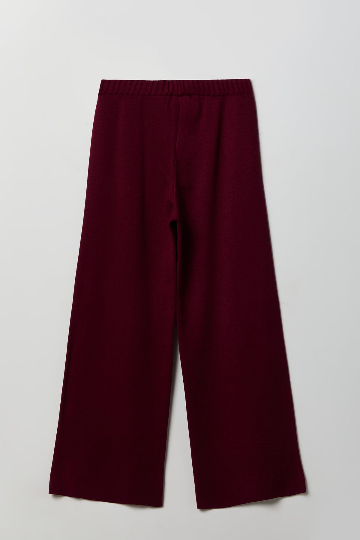 Alt View 2. Knit Wide Leg Pant - Burgundy