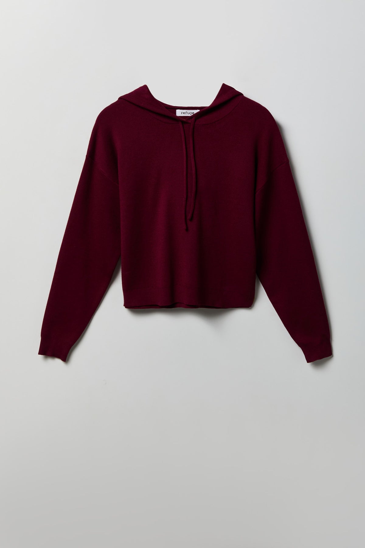 Knit Hoodie - Burgundy