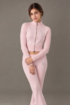 Playboy Rhinestone Zip Sweater