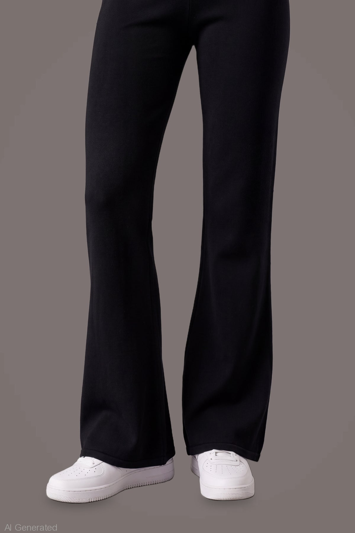 Alt View 4. Playboy Rhinestone Flare Pant - Black