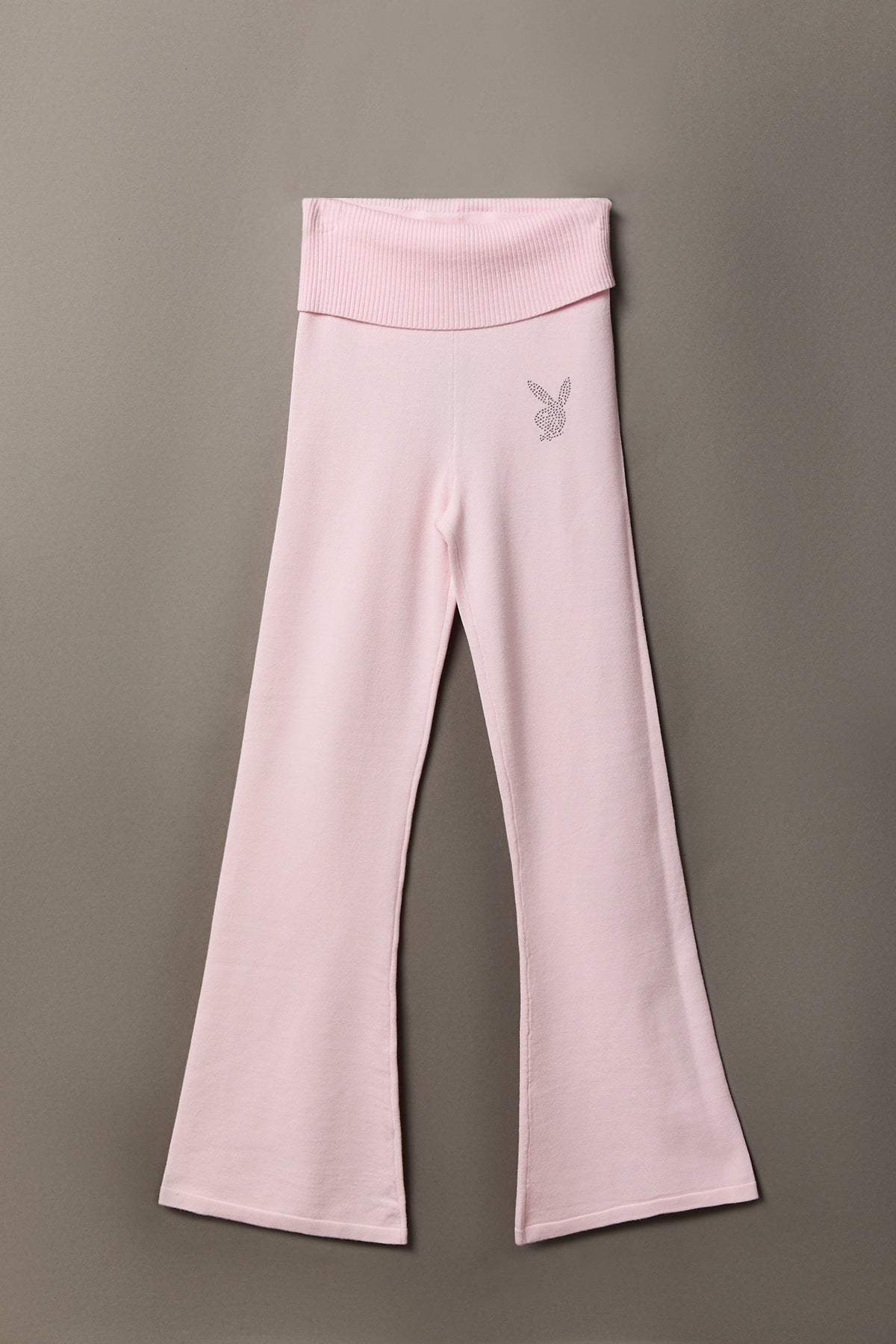 Alt View 5. Playboy Rhinestone Flare Pant - Light Pink