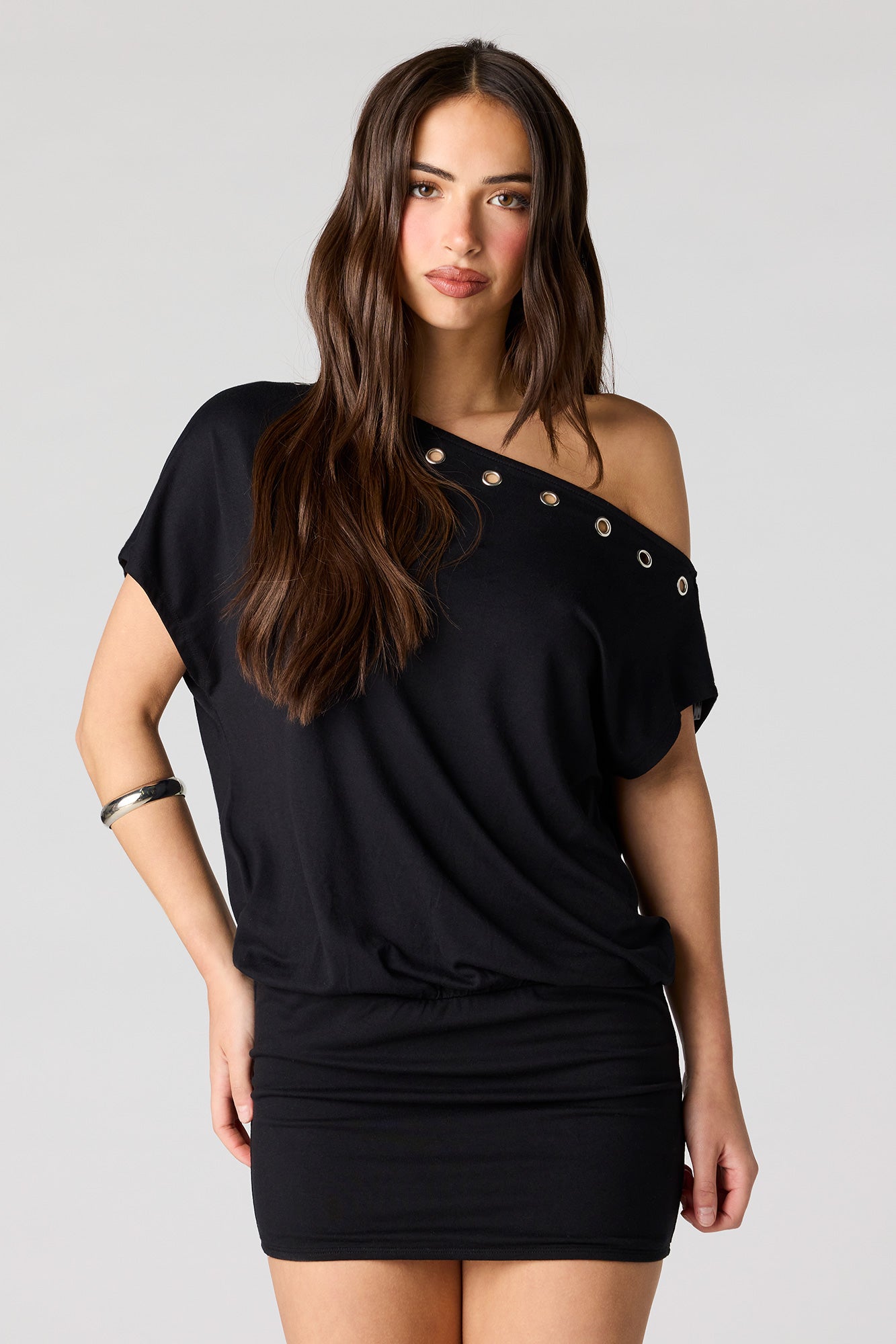 Dolman Eyelet Mini Dress – Charlotte Russe