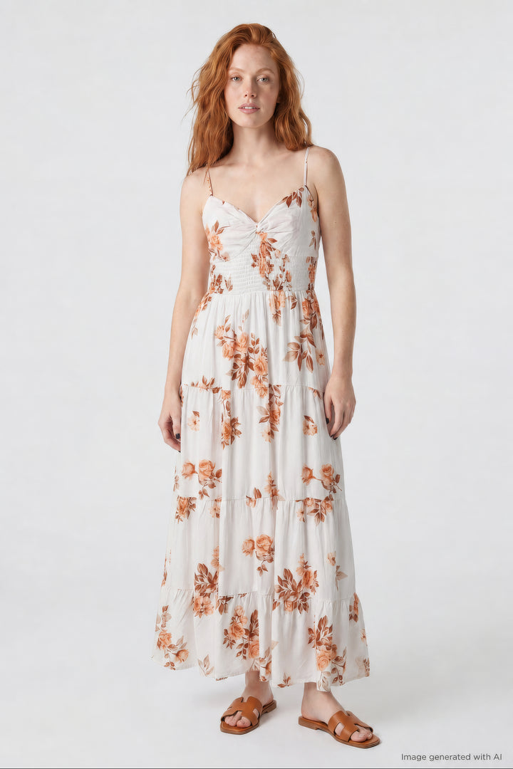 floral maxi dress charlotte russe Floral Tiered Maxi Dress – Charlotte Russe
