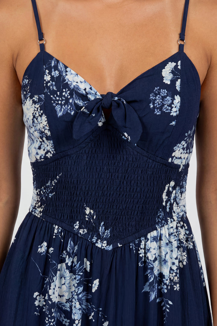 charlotte russe dress Bow Cinched Waist Tiered Maxi Dress
