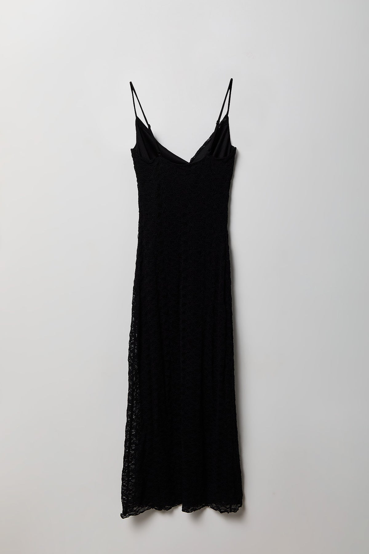 Alt View 3. Braless Lace Maxi Dress - Black