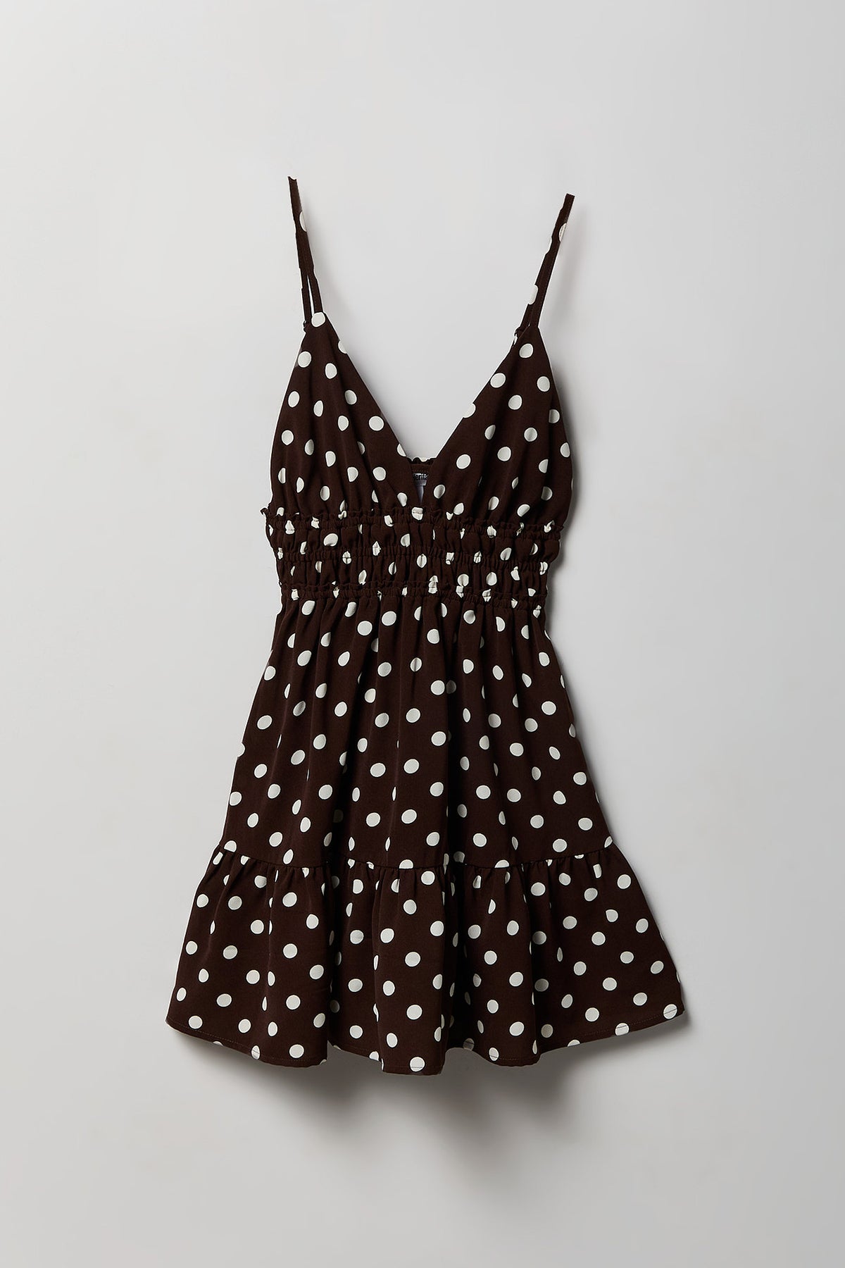 Alt View 4. Babydoll Mini Dress - Medium Brown