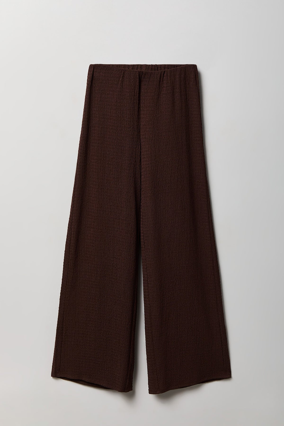 Alt View 4. Popcorn Wide Leg Pant - Brown