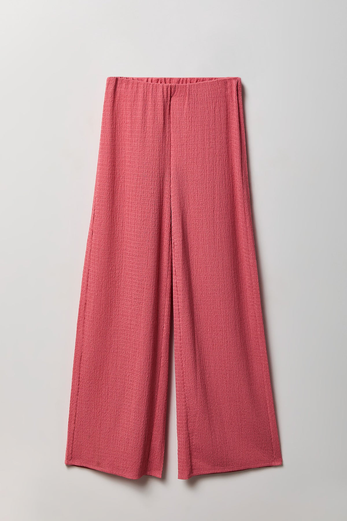 Alt View 4. Popcorn Wide Leg Pant - Coral