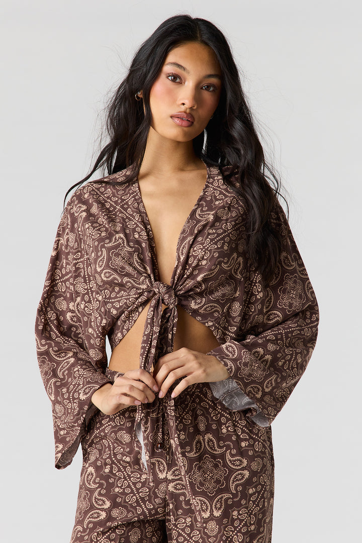 Flowy Tie Front Shrug