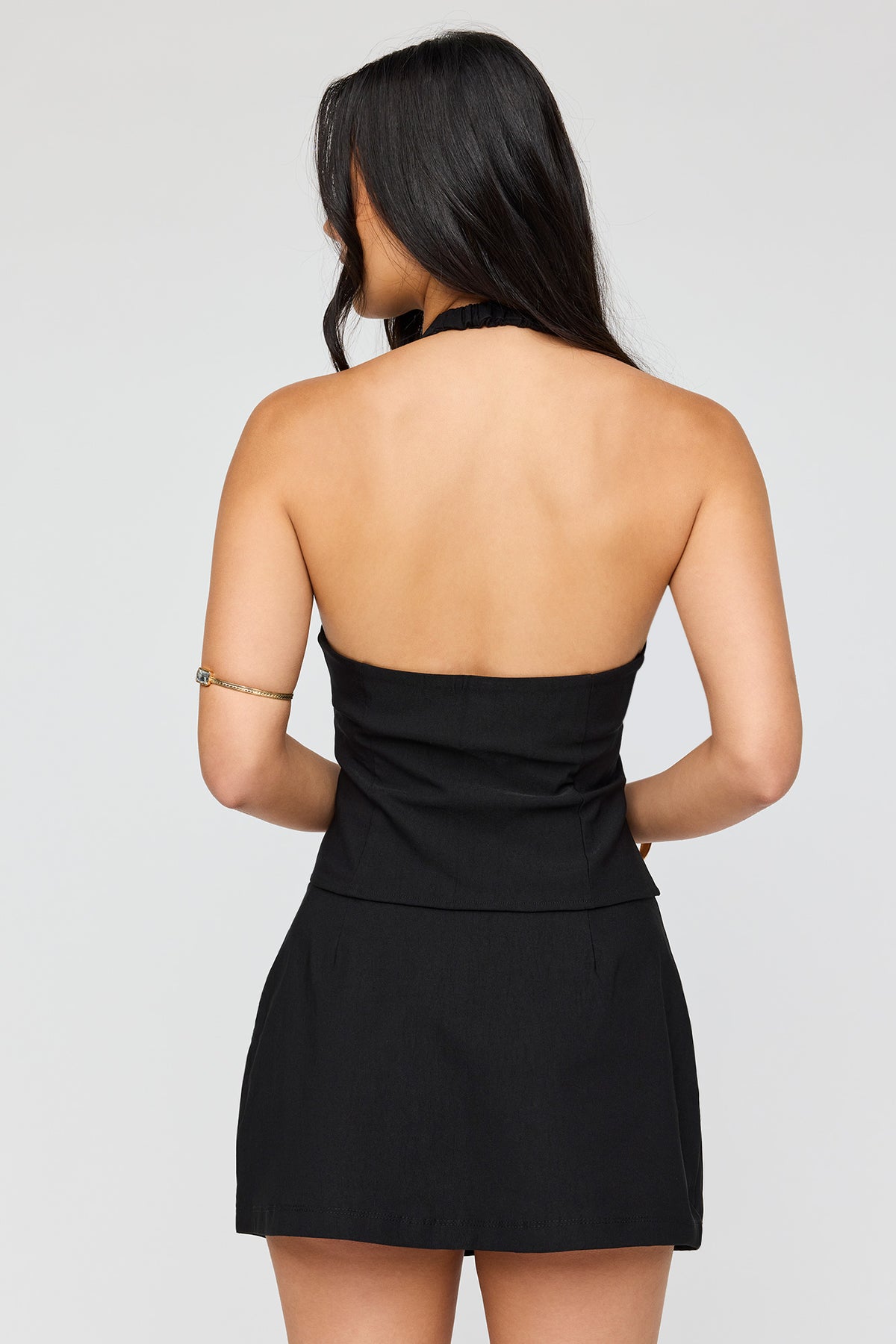 Alt View 2. Slit Skort - Black