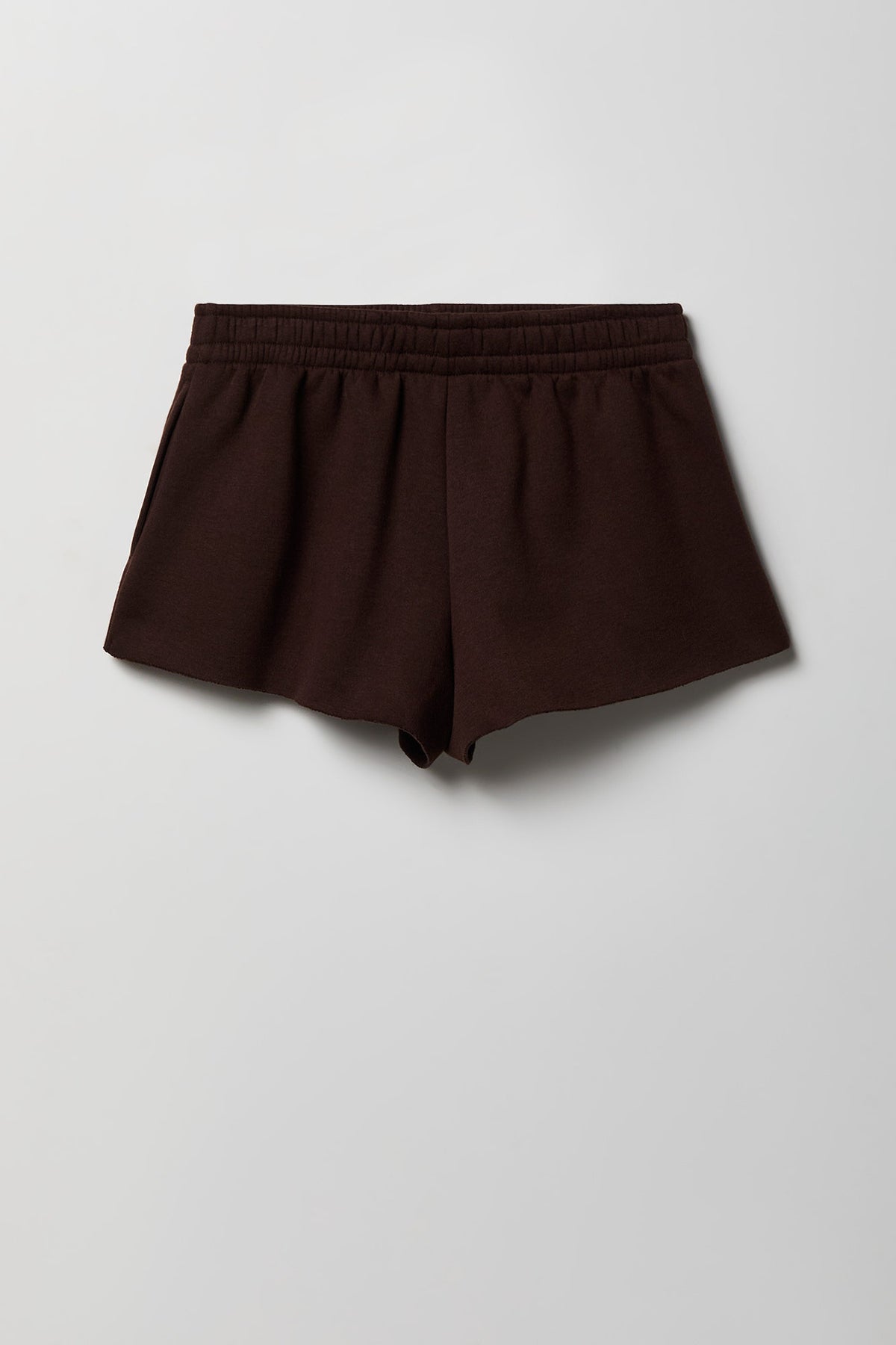 Alt View 2. Fleece Graphic Shortie 2" - Brown