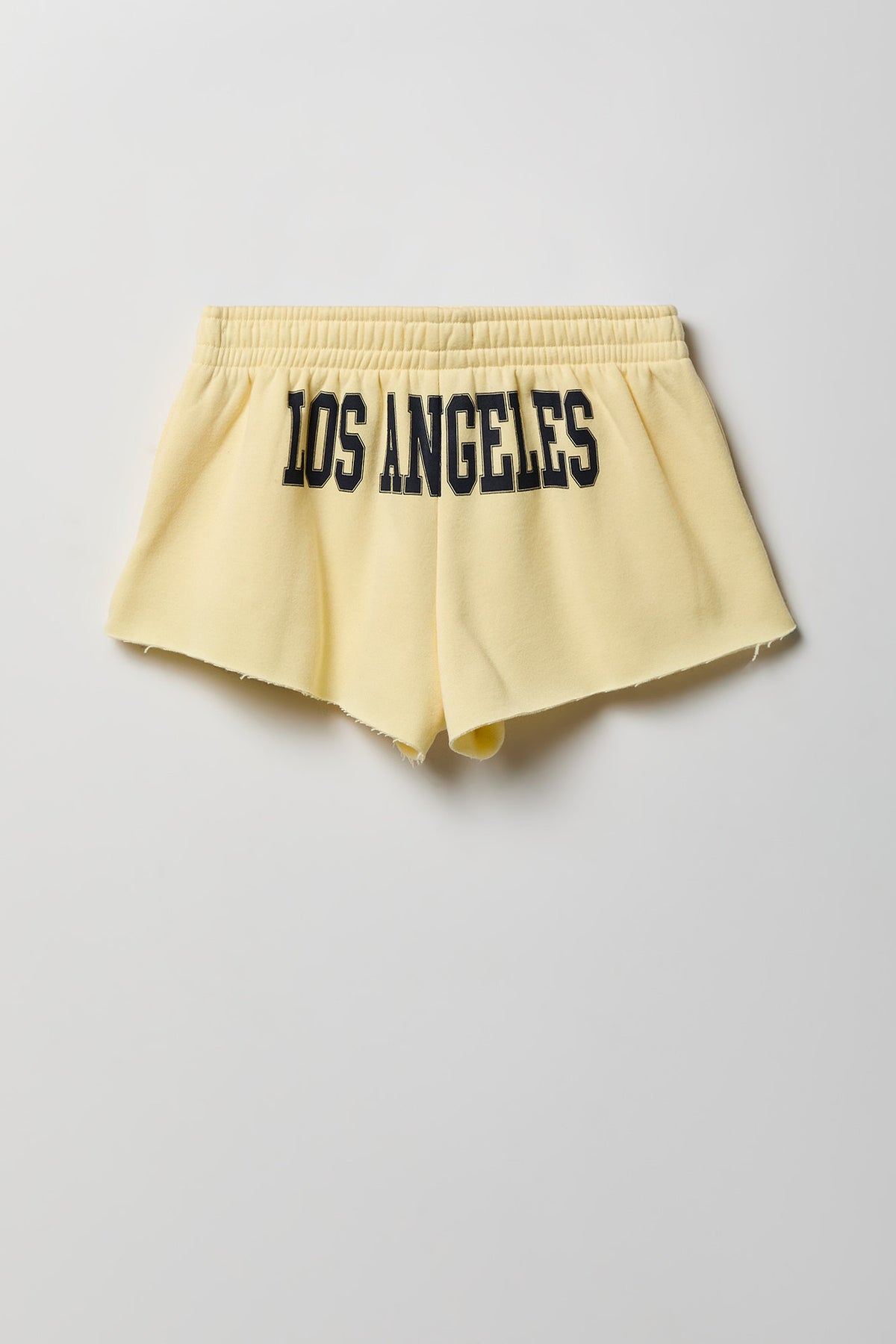 Alt View 2. Fleece Graphic Shortie 2" - Yellow