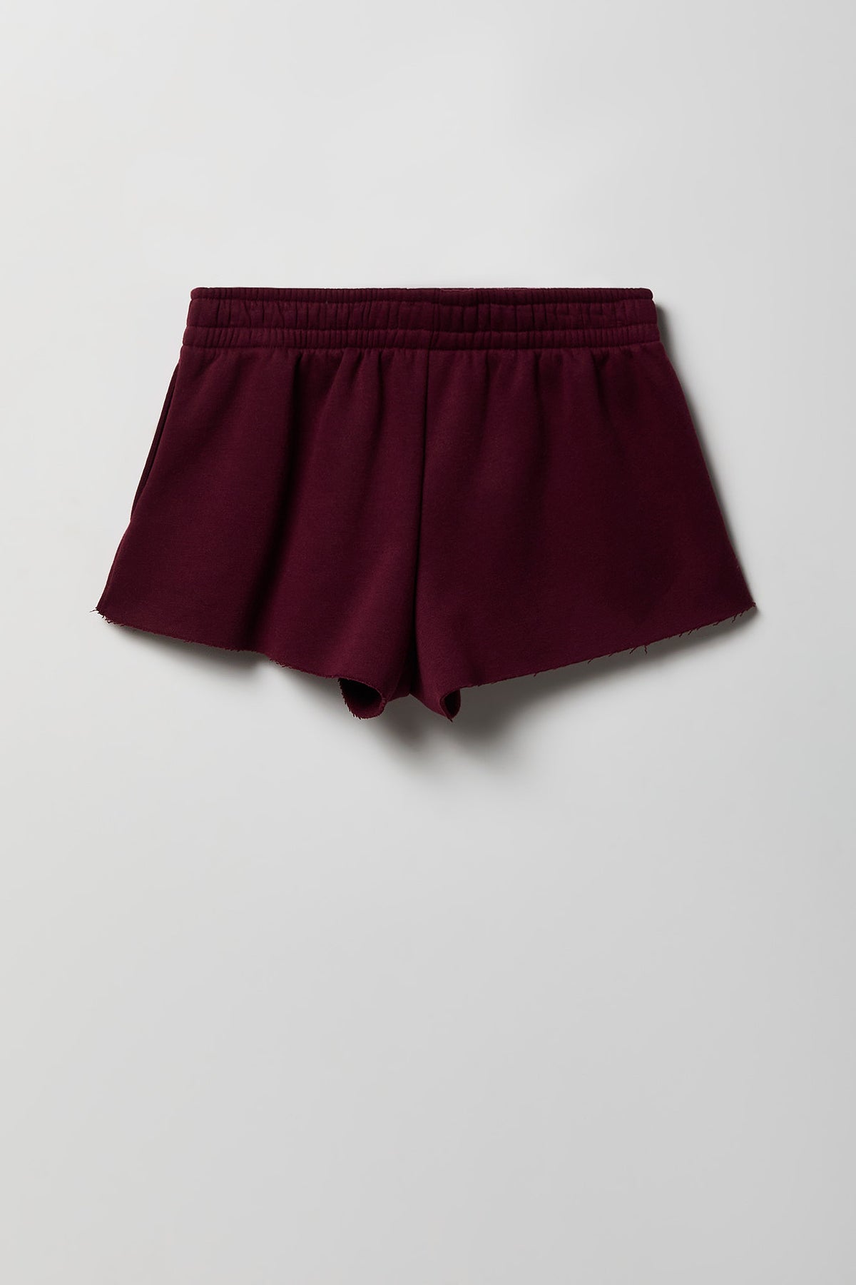 Alt View 2. Fleece Graphic Shortie 2" - Burgundy