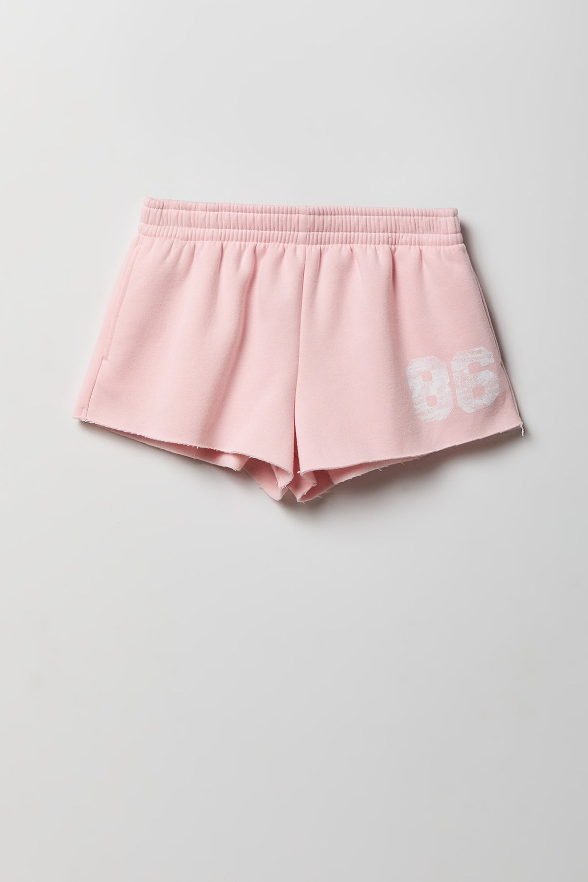 Fleece Graphic Shortie 2" - Light Pink