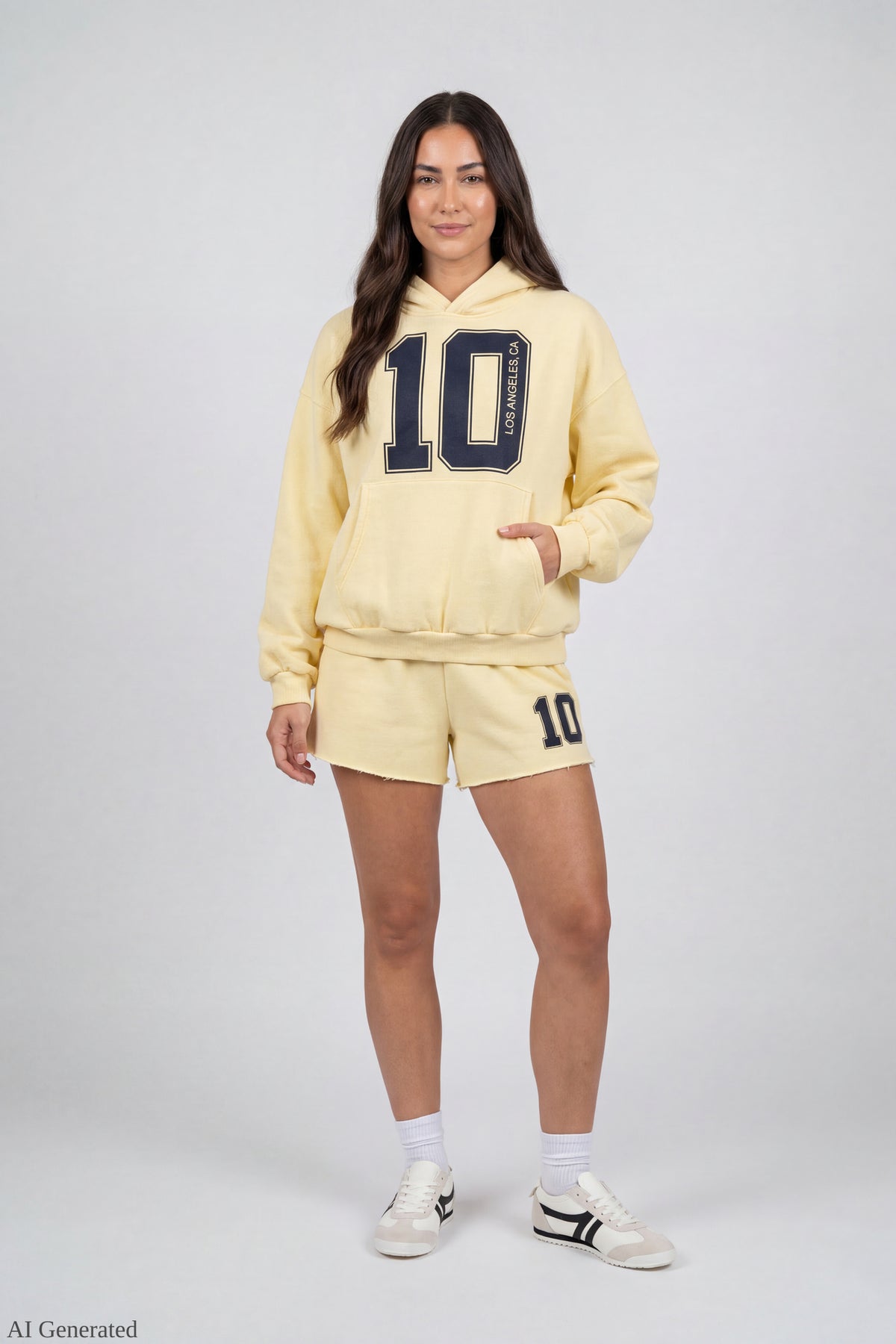 Fleece Graphic Shortie 2" - Yellow