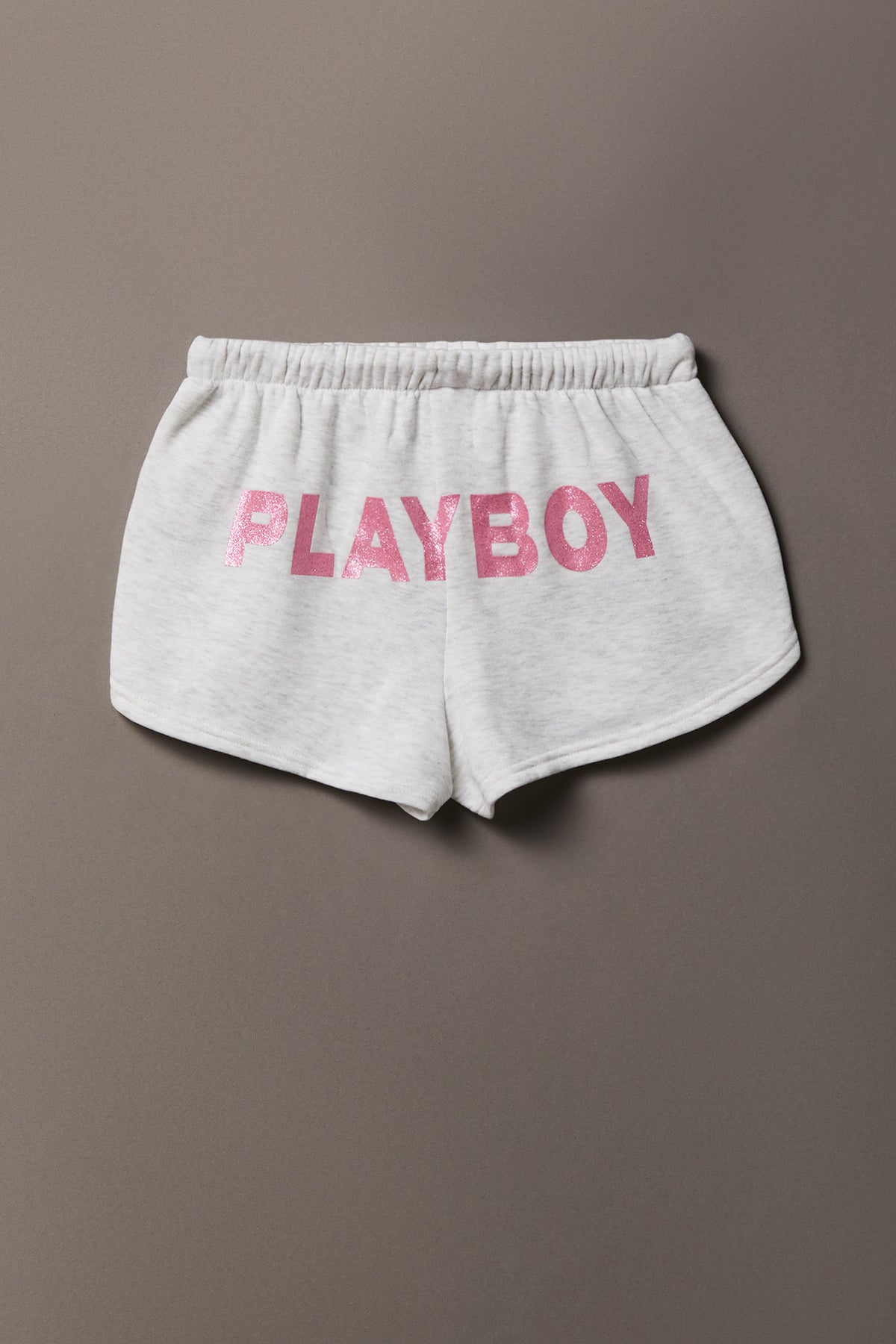 Alt View 5. Playboy Fleece Dolphin Short - Light Grey