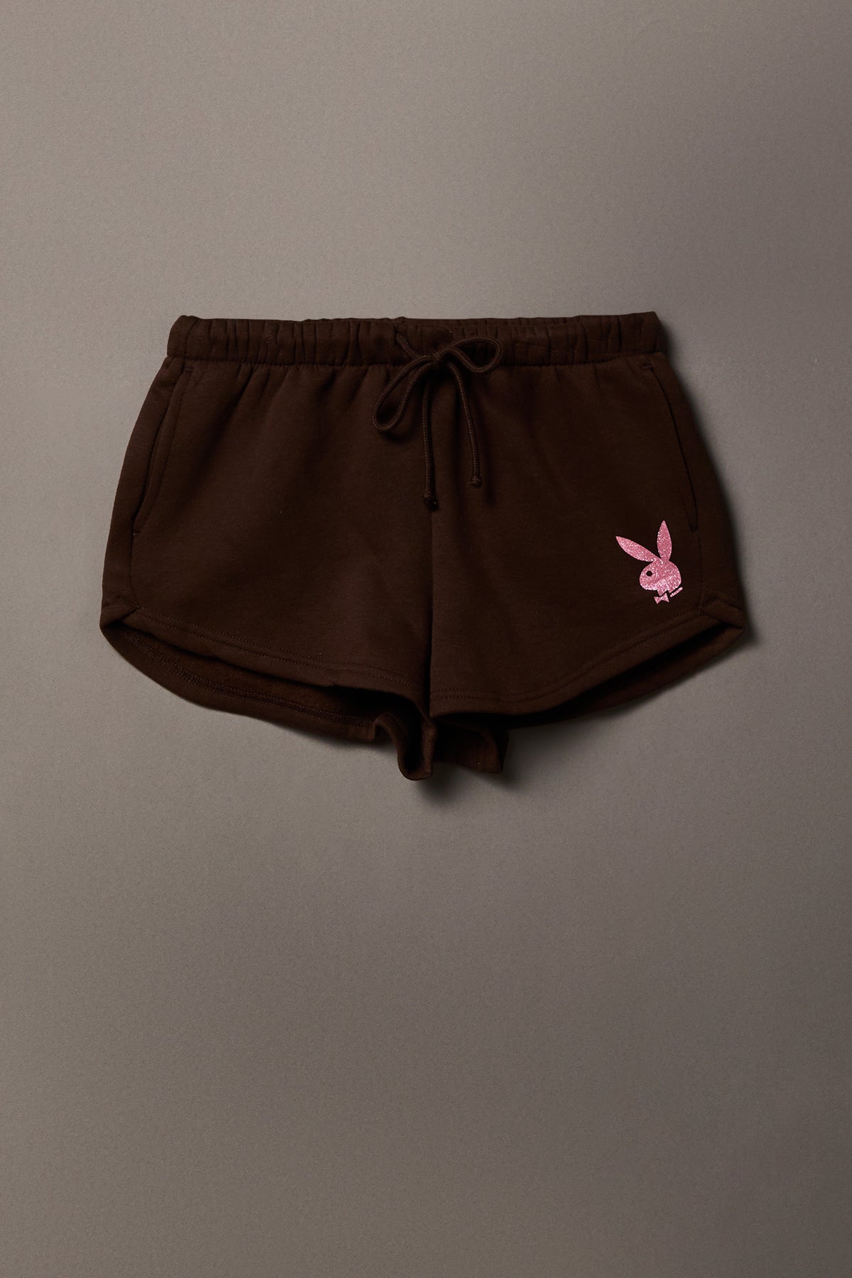 Alt View 5. Playboy Fleece Dolphin Short - Brown