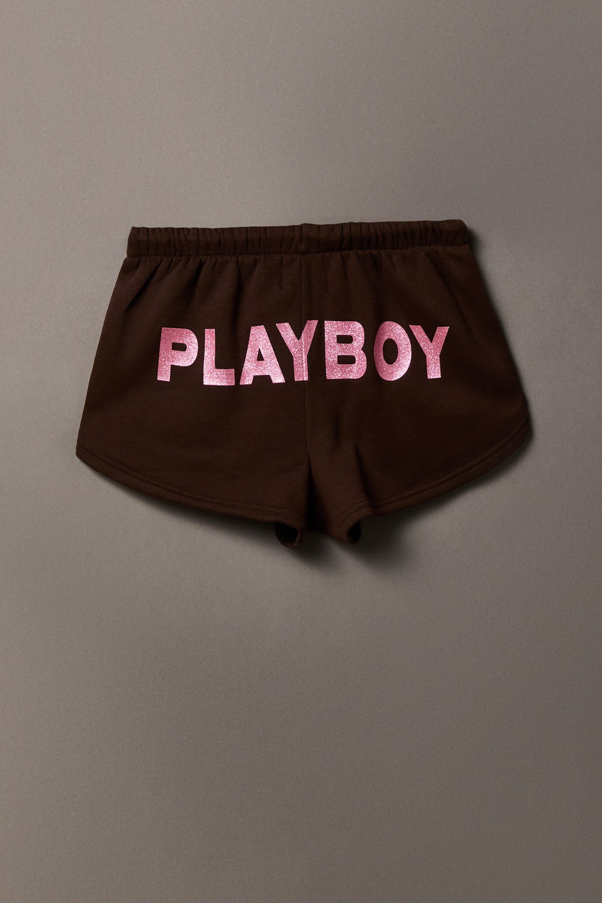 Alt View 4. Playboy Fleece Dolphin Short - Brown