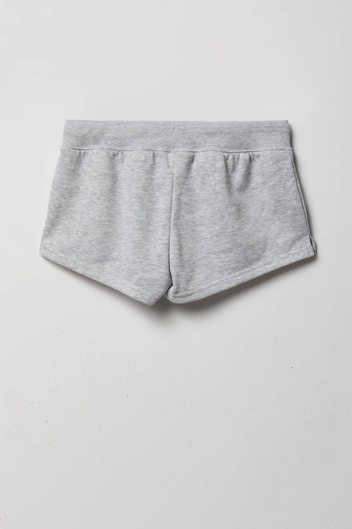 Alt View 2. Fleece Shortie 2" - Heather Grey