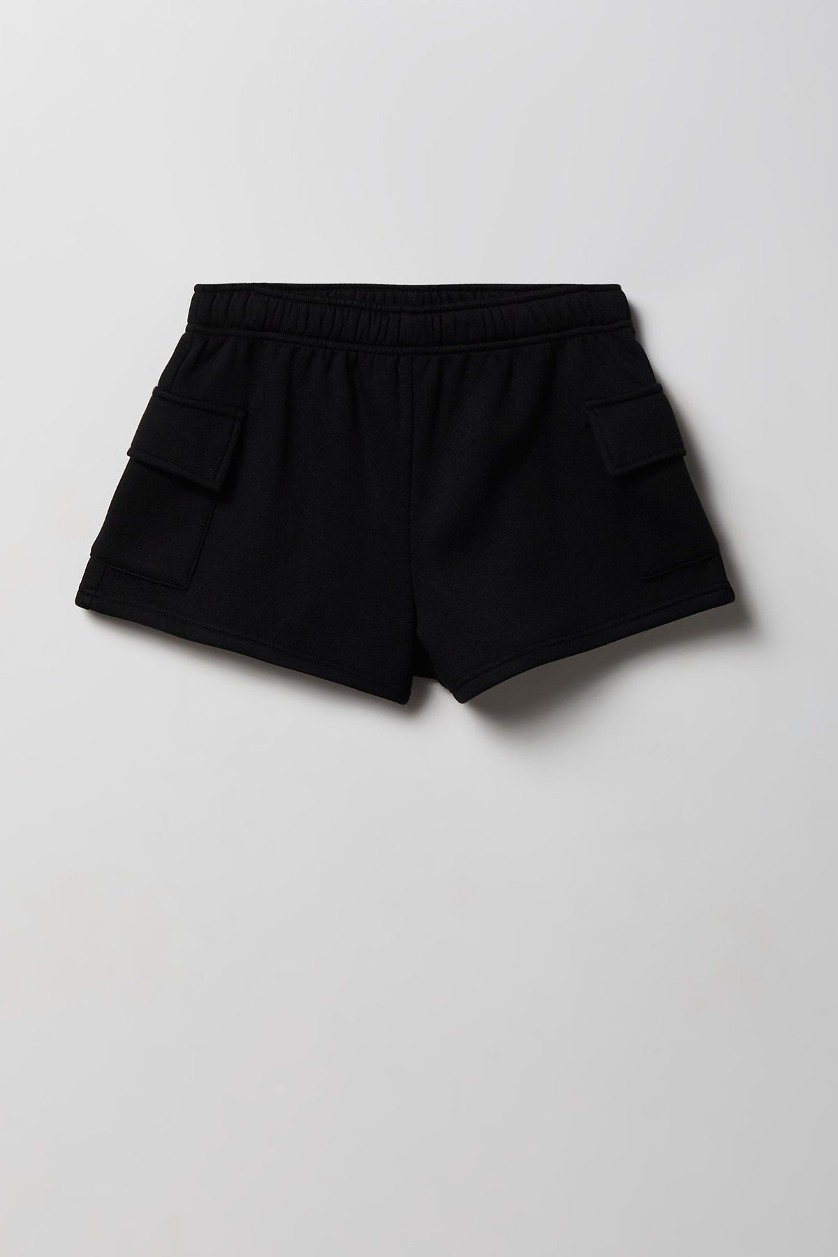 Alt View 4. Fleece Cargo Shortie - Black