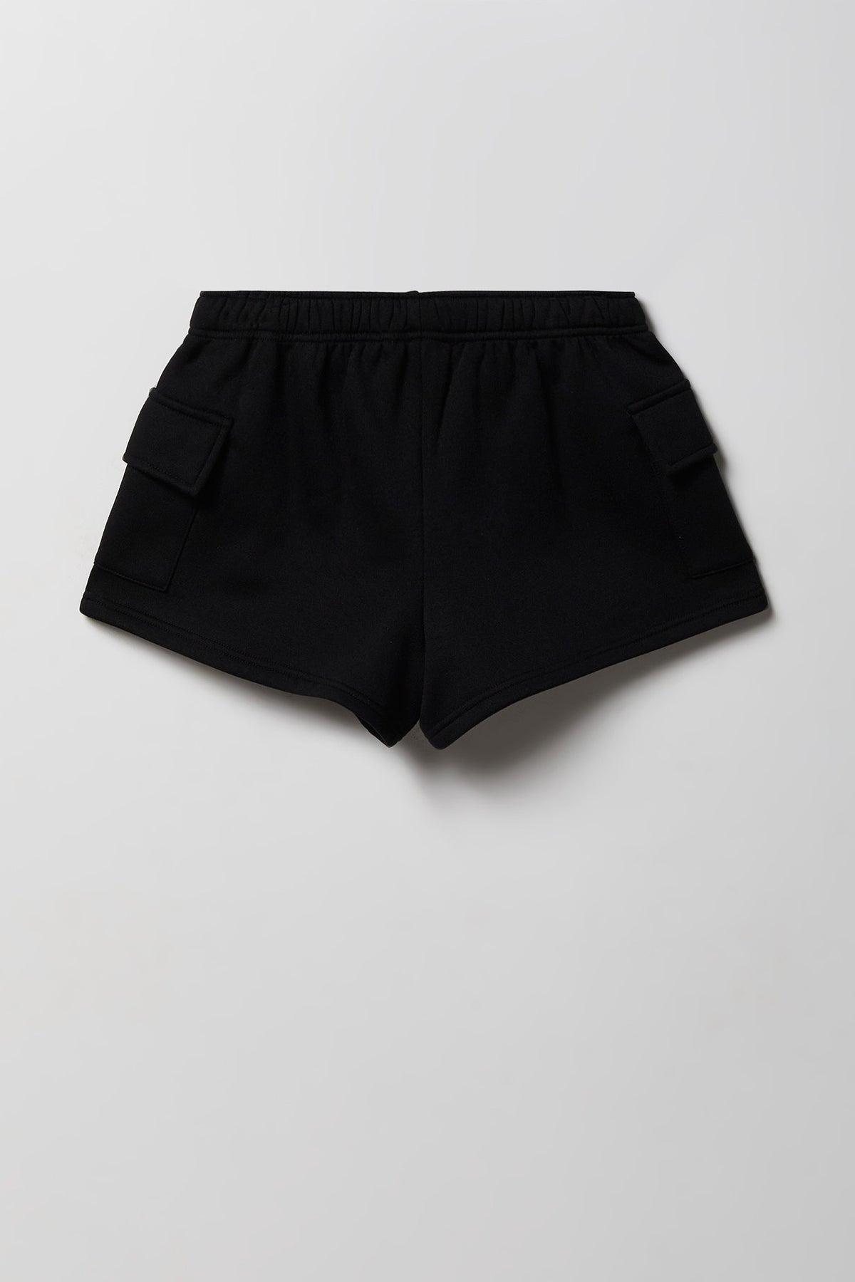 Alt View 5. Fleece Cargo Shortie - Black